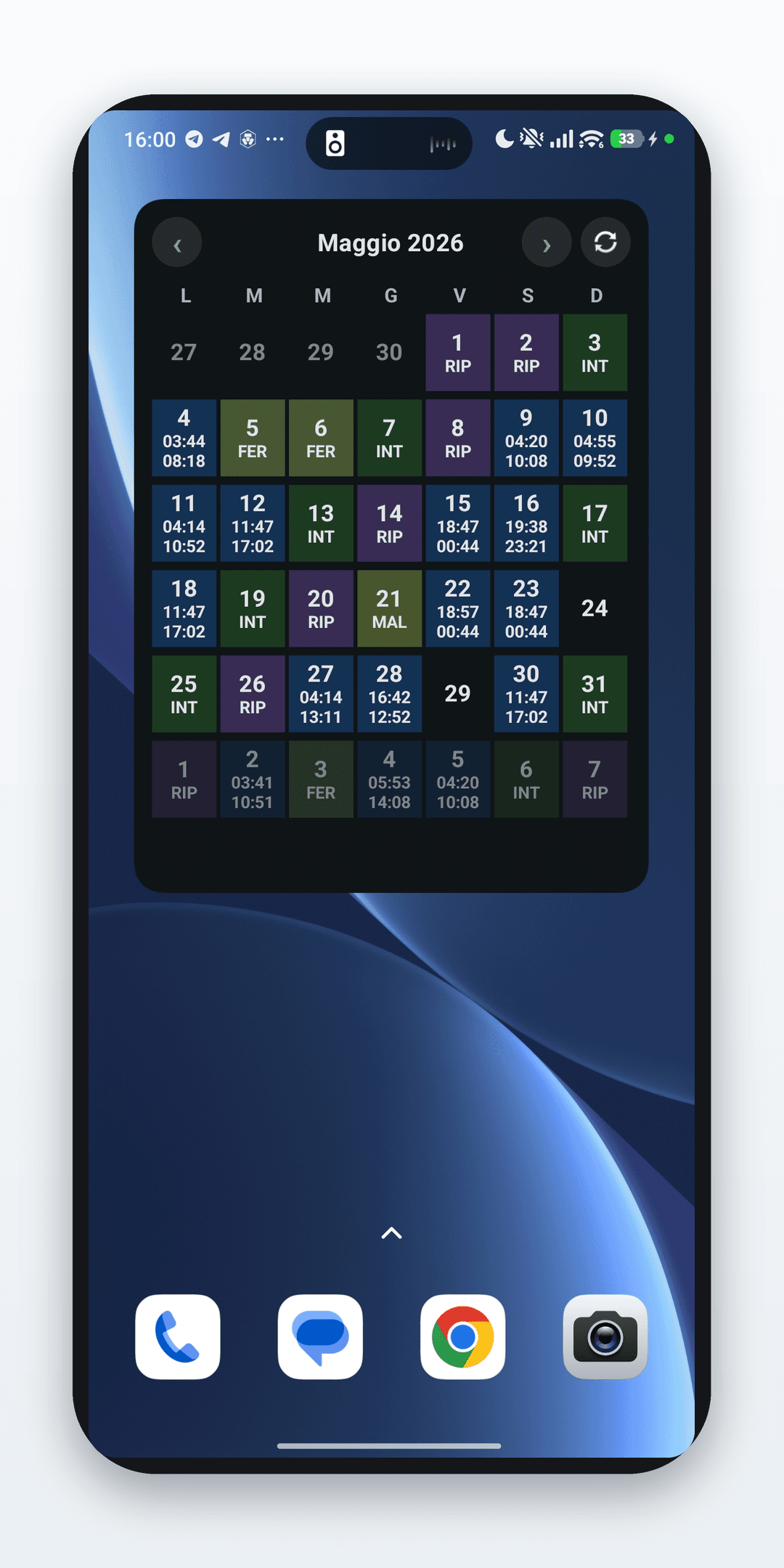 Schermata dell'app Via Libera